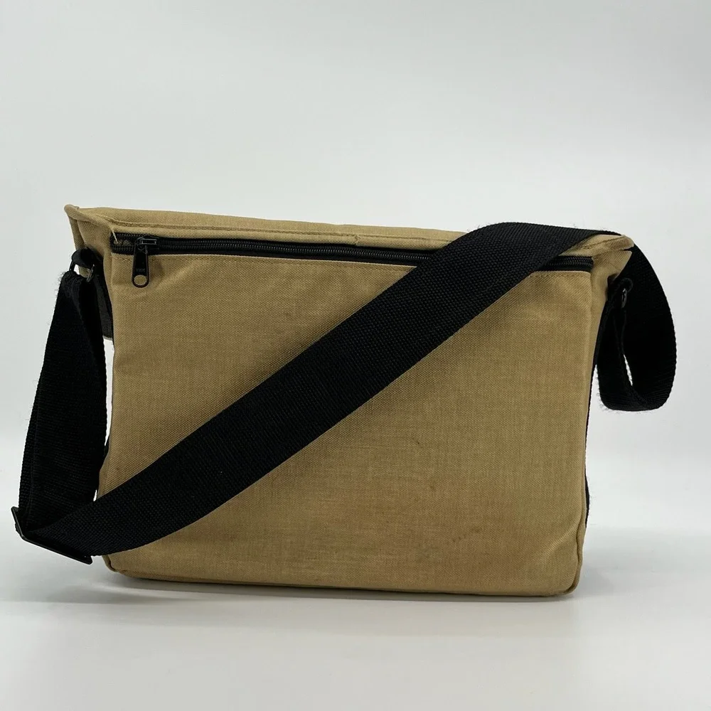 Vtg Tenba Equal Messenger Bag Tan Canvas Camera Travel Commuter Made in USA